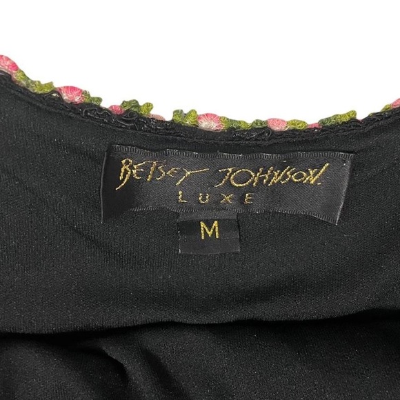 SOLD 90s Vintage Betsey Johnson Luxe Little Black Dress - Picture 4 of 4